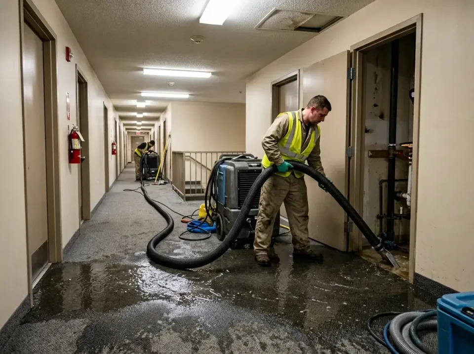 multi-unit-apartment-hallway-f-005 — frequently asked questions, Emergency Burst Pipe Water Extraction & Removal in Lockport…